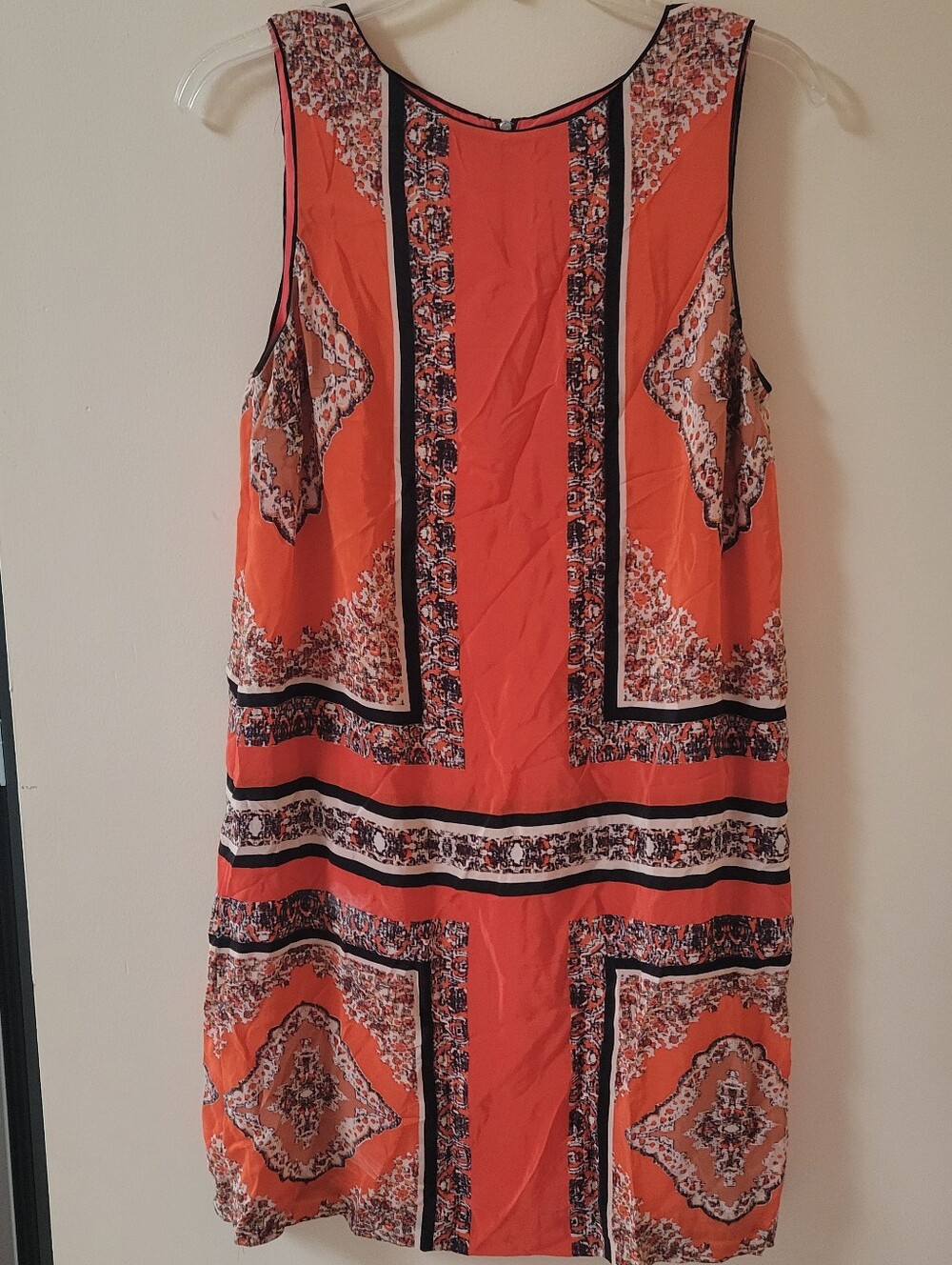 Anthropologie Maeve Silk Canna Bandana Print Shift Dress